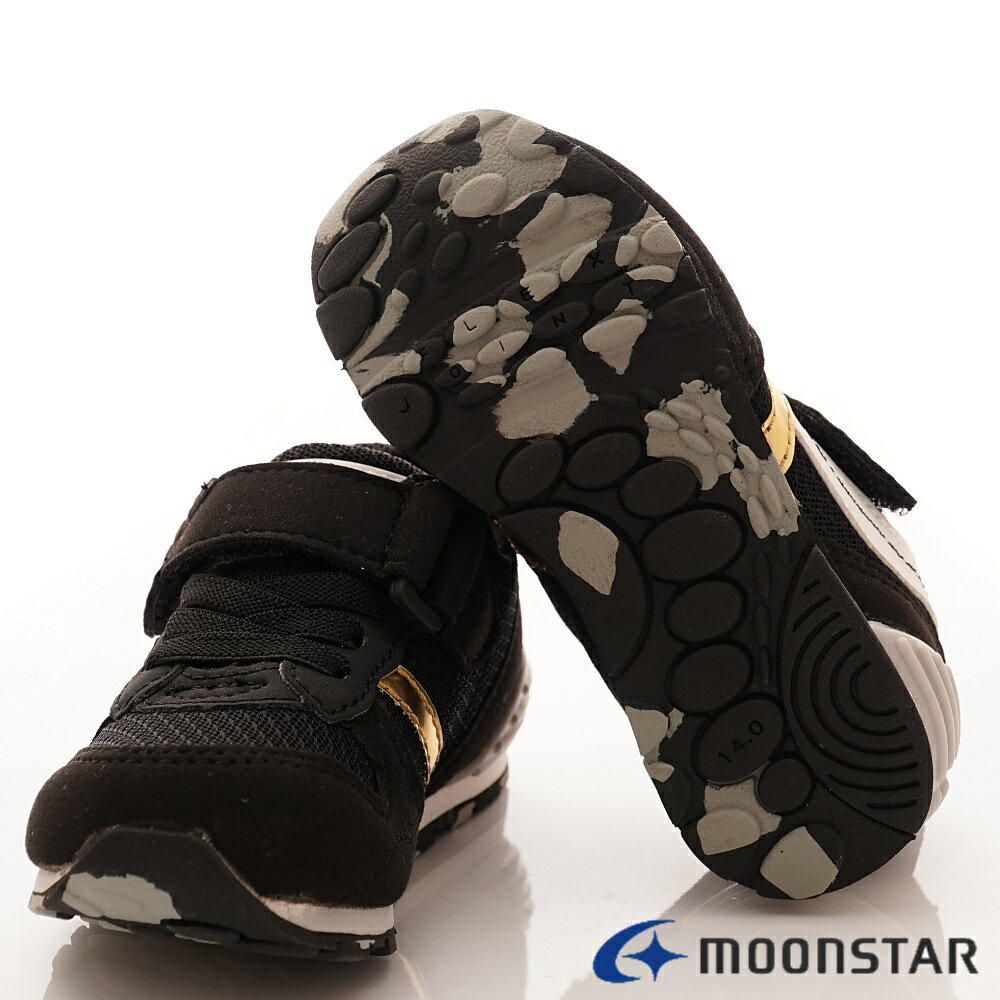 日本月星Moonstar機能童鞋HI系列寬楦頂級學步鞋款2121S66黑(中小童段) 6