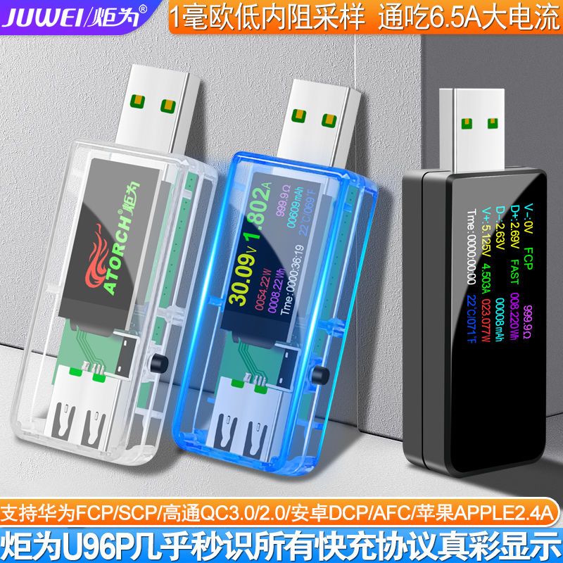 【臺灣公司 超低價】usb電流表電壓表容量功率檢測試儀電表手機充電器充電協議監測器