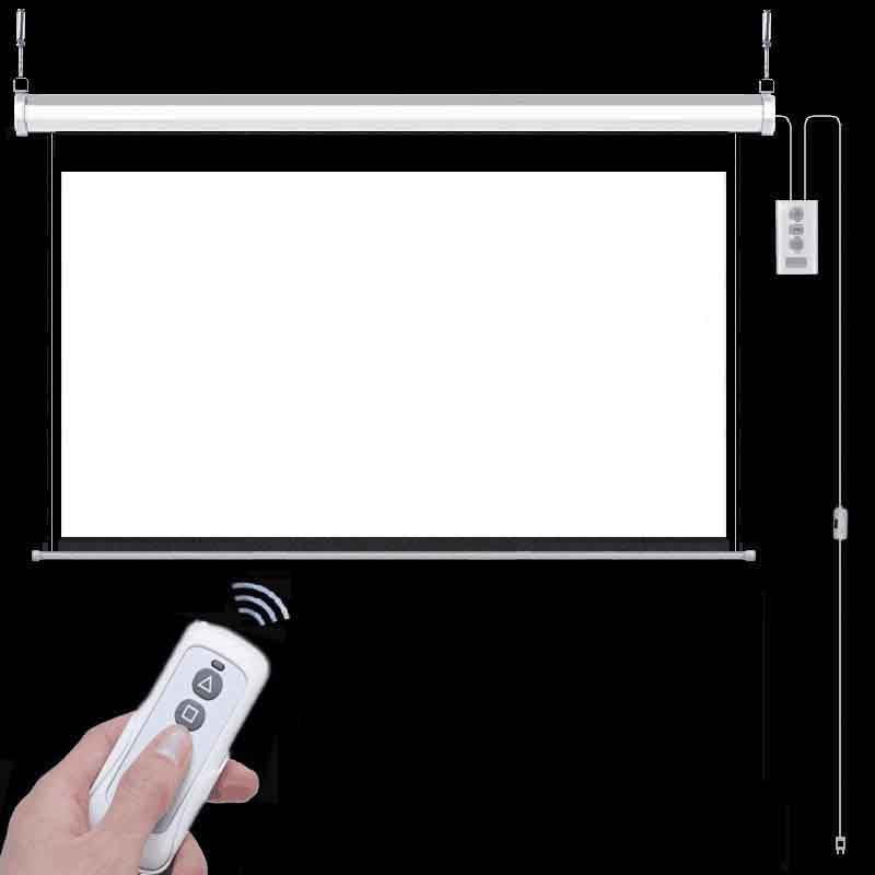 【高品質超低價】電動投影幕布電動投影儀幕布電動幕布100寸電動幕布120寸投影幕布