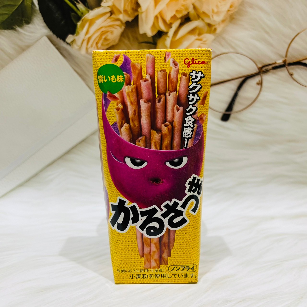 日本 Glico 固力果 紫薯風味餅乾棒 酥脆口感 36g｜全店$299 全家取貨免運｜滿額折500｜APP下單最高賺19%點數⚡