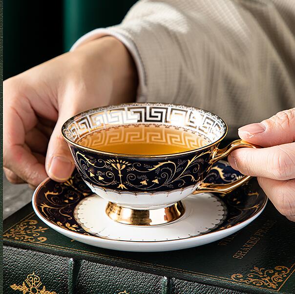 復古骨瓷歐式咖啡杯子套裝陶瓷奢華高顏值高檔精致家用下午茶茶具 中秋節免運