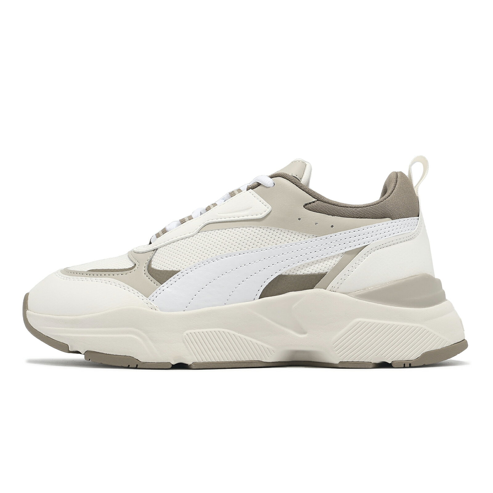 Puma 休閒鞋 Cassia 女鞋 白 卡其 厚底 拼接 低筒 老爹鞋 38464722