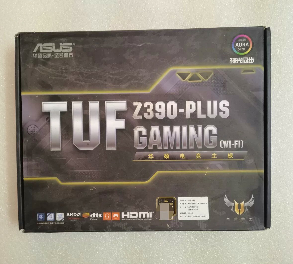 華碩TUF Z390-PLUS GAMING WIFI主機板 電競主機板 庫存現貨 箱說齊全 箱碼合一 支援WIFI ATX大板