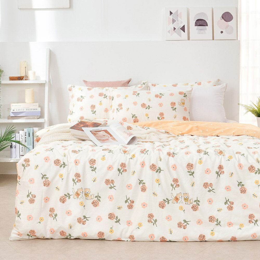 床包枕套組-單人/雙人/加大 / 精梳純棉 / 蘿絲小姐  台灣製 1