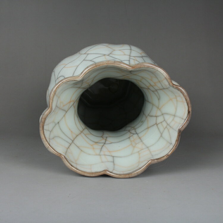 宋時代 哥窯 貫耳瓶 双耳花瓶 珍品 陶芸　骨董品 O1CN01iHEVLI1N2XhydFPgV_!!