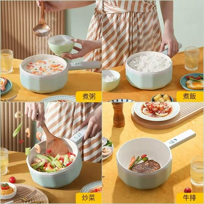 新款電熱鍋煮面鍋禮品單人多用不沾電鍋110V電煮鍋 4