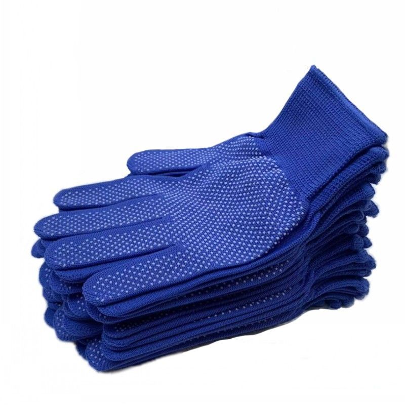 批發冬季保暖防滑耐磨手套尼龍點膠透氣木工廠打包工作干活滌綸棉