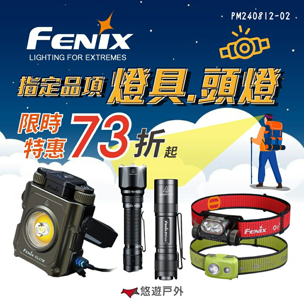 【FENIX】HL16 頭燈 三色 探照燈 釣魚燈 夜間照明 野營露營 登山 悠遊戶外