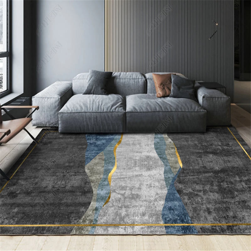 北歐簡約地毯客廳沙發茶幾毯美式家用臥室滿鋪床邊毯房間輕奢地毯