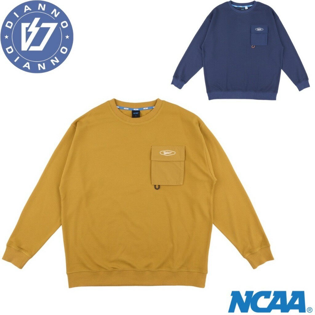 帝安諾 實體店面 NCAA 美國知名大學聯盟 中性款 斜紋布 大學T 薄款圓領 73551013 73551014