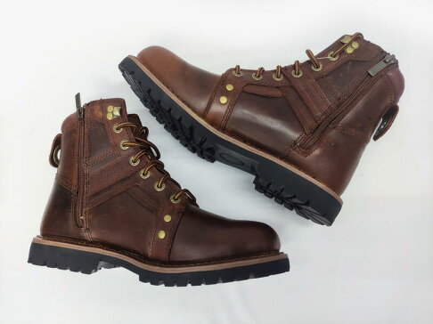 ORIS 戰鬥靴 皮鞋 休閒皮鞋 真皮皮鞋 尺寸41~44 抗滑 耐磨 棕 S8926A08【大自在運動休閒精品店】 3