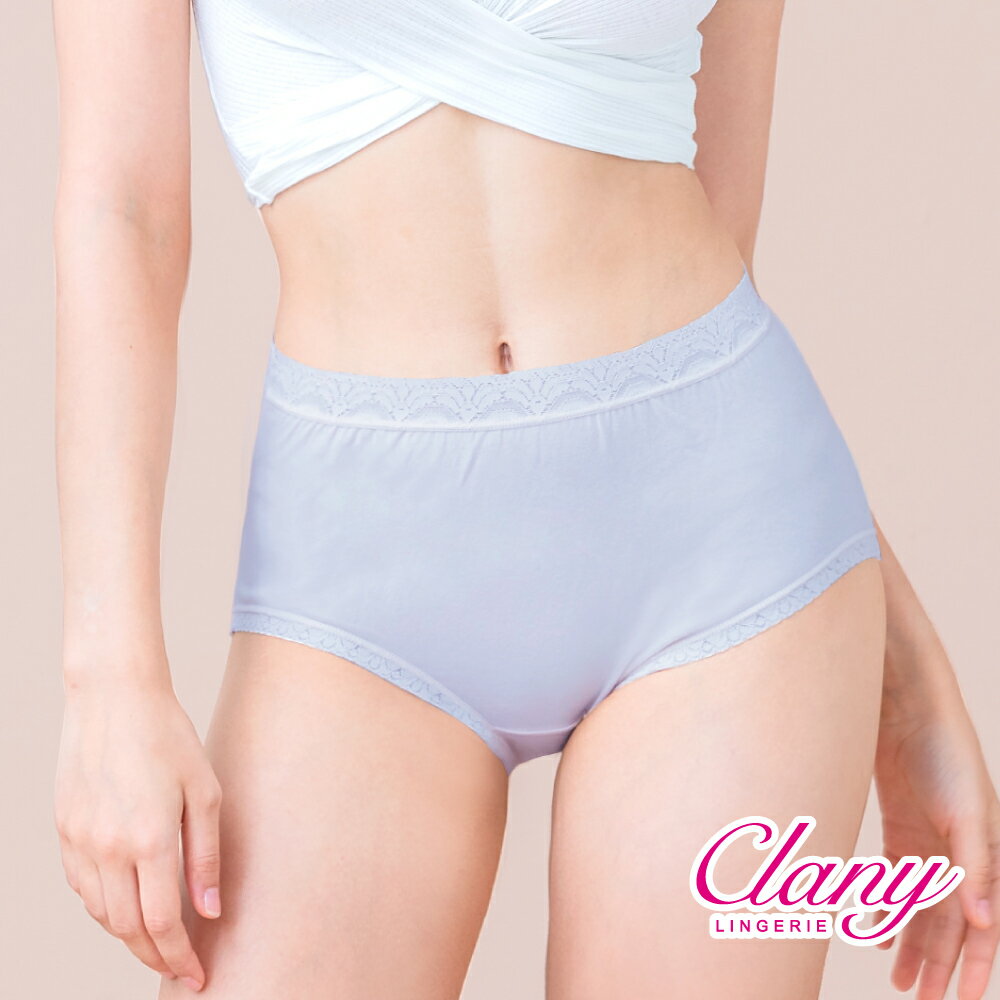 【可蘭霓Clany】 台灣製親膚高腰透氣95%棉質L-Q2XL加大尺碼彈性內褲 包臀包覆 雲朵灰 2195-61