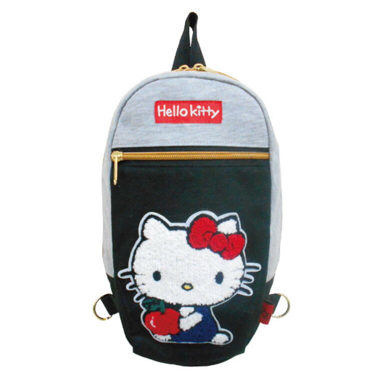 大賀屋 Hello Kitty 肩揹包 側揹包 揹包 包包 收納 凱蒂貓 三麗鷗 KT 日貨 正版 J00014577