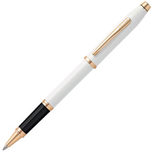 CROSS 高仕 新世紀系列 珍珠白亮漆玫瑰金色鋼珠筆 / 支 AT0085-113