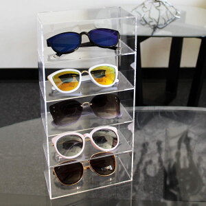 壁掛式亞克力眼鏡盒可安裝展示盒5架太陽鏡眼鏡展示盒太陽鏡支架