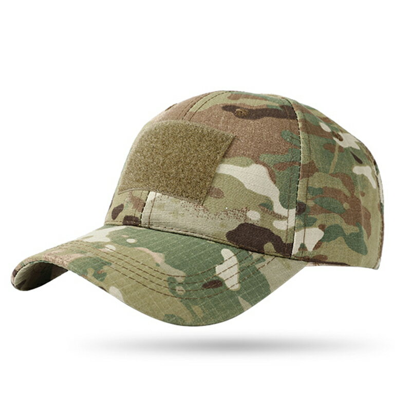 戰術帽軍迷帽魔術貼棒球帽夏天遮陽男戶外可調節迷彩帽時尚太陽帽