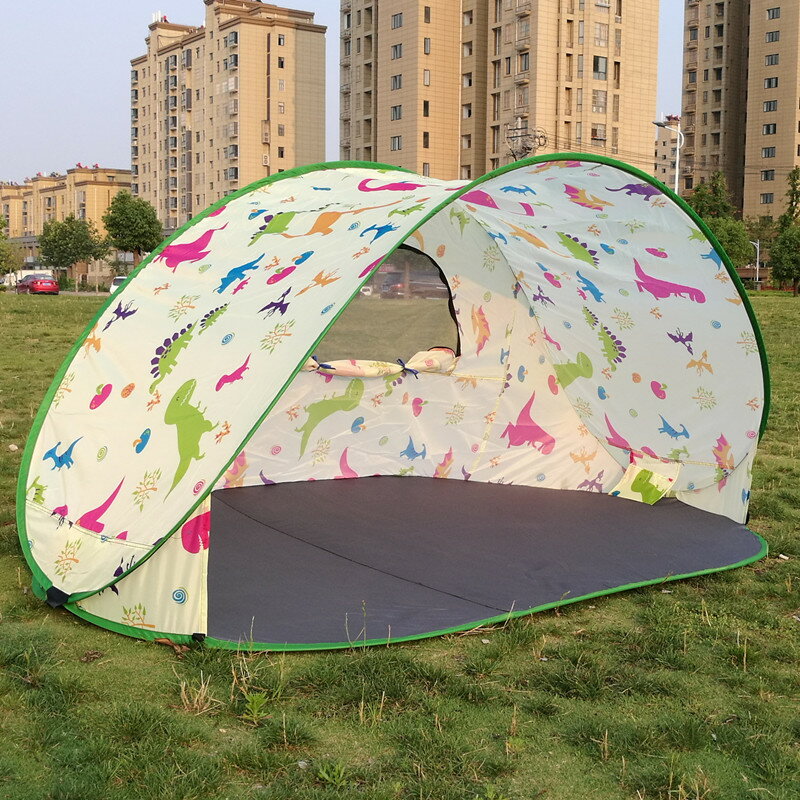 全自動沙灘戶外帳篷 3-4人速開快開簡易遮陽防曬釣魚公園休閑帳篷