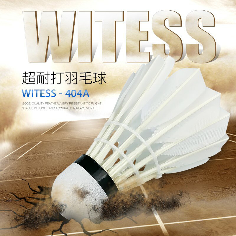 羽毛球軟木耐打王6只12只裝鵝毛室內室外訓練打不易爛羽毛球