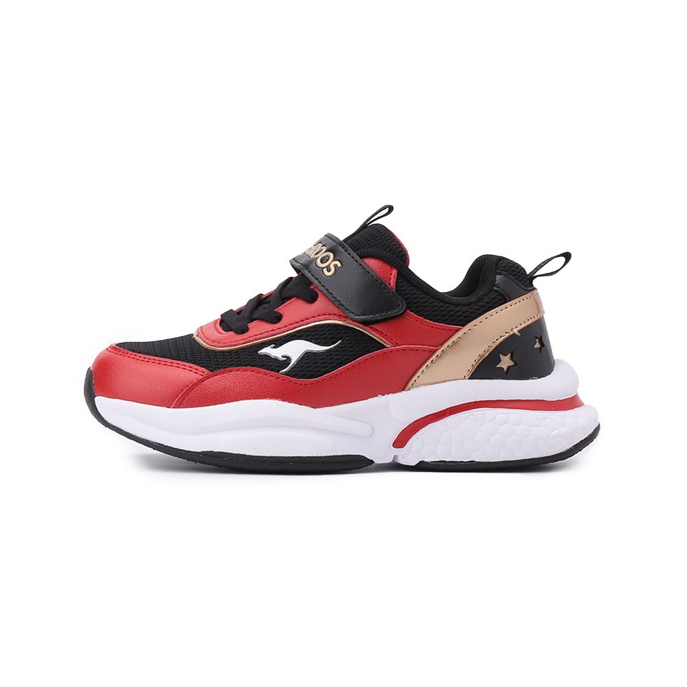 KANGAROOS STAR LIGHT 魔鬼氈運動鞋 黑紅 KK51262 中大童鞋