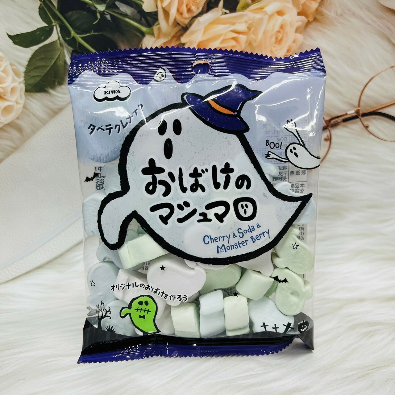 萬聖節 日本 EIWA 伊華 鬼怪造型棉花糖 鬼怪棉花糖 60g