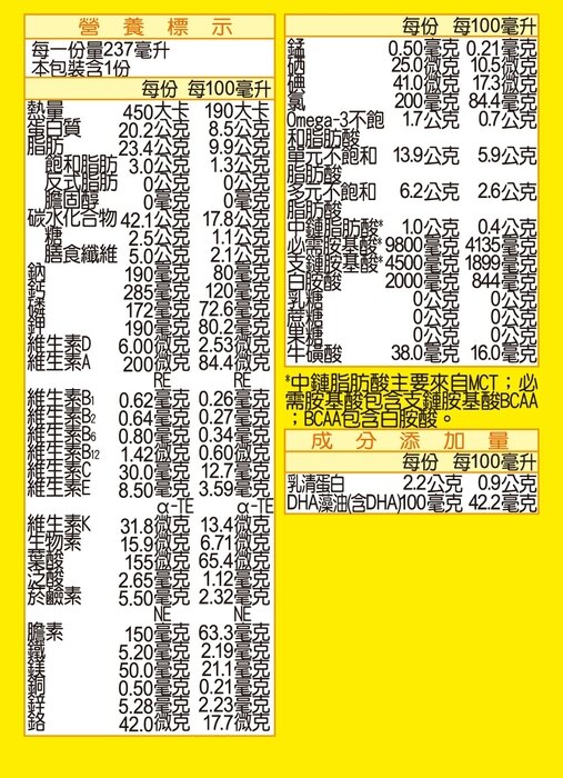 補體素 勝力2 18%蛋白質 清甜 237mlX24罐 1