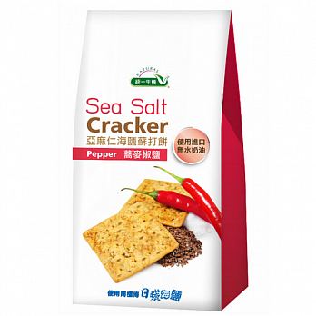 統一生機~亞麻仁海鹽蘇打餅-蕎麥椒鹽168公克/包