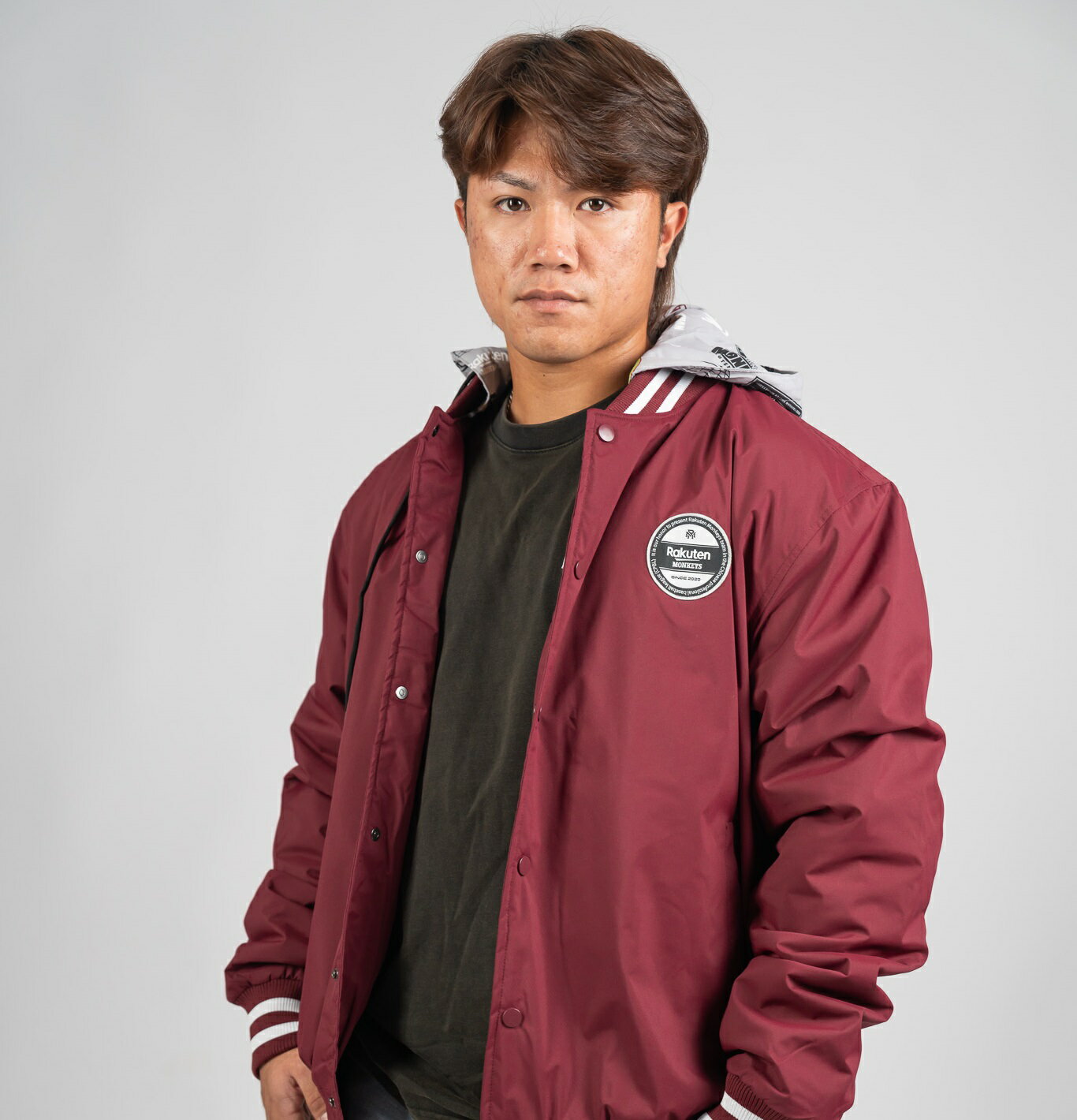 Rakuten Monkeys 印花連帽棒球外套 3