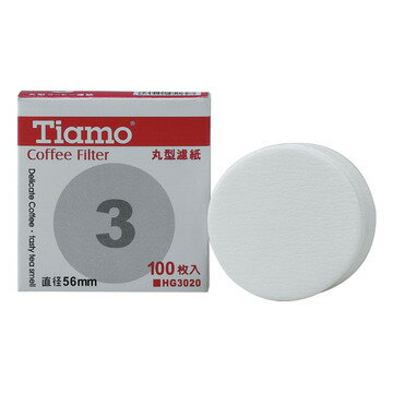 金時代書香咖啡 Tiamo 丸型濾紙3號 100入 直徑56mm HG3020