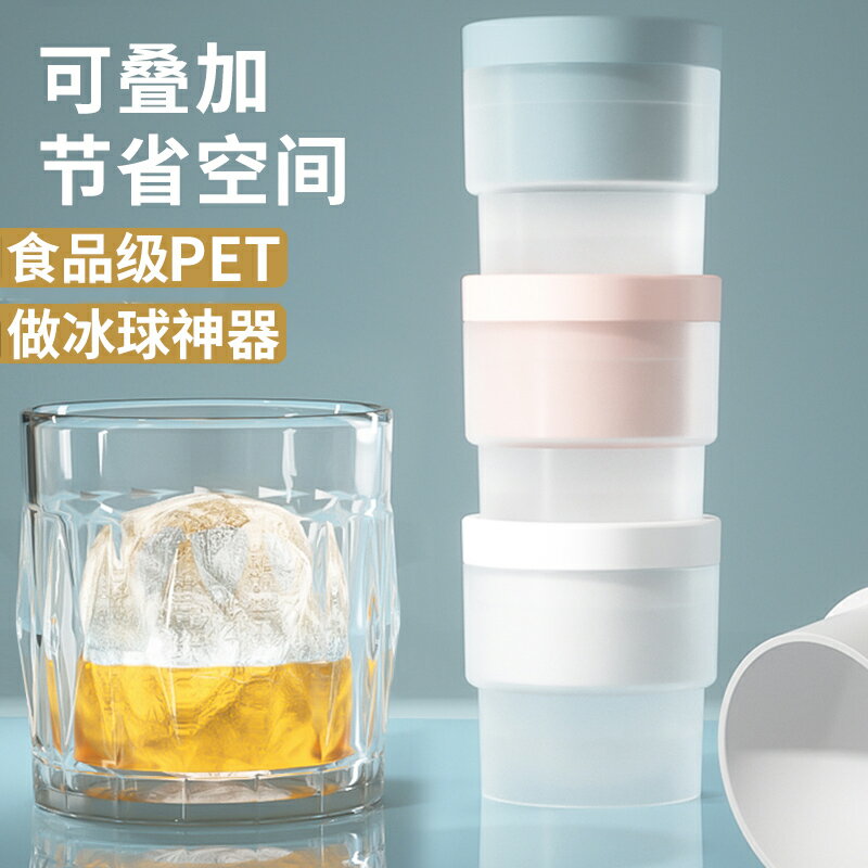 2個裝 大冰球製冰器模具 威士忌凍冰塊球形冰格 矽膠的冰模家用【不二雜貨】