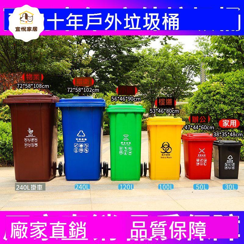 戶外 環衛大容量垃圾桶240L帶蓋室外小區家用商用 分類 大號 垃圾箱 筒[DD0402001]