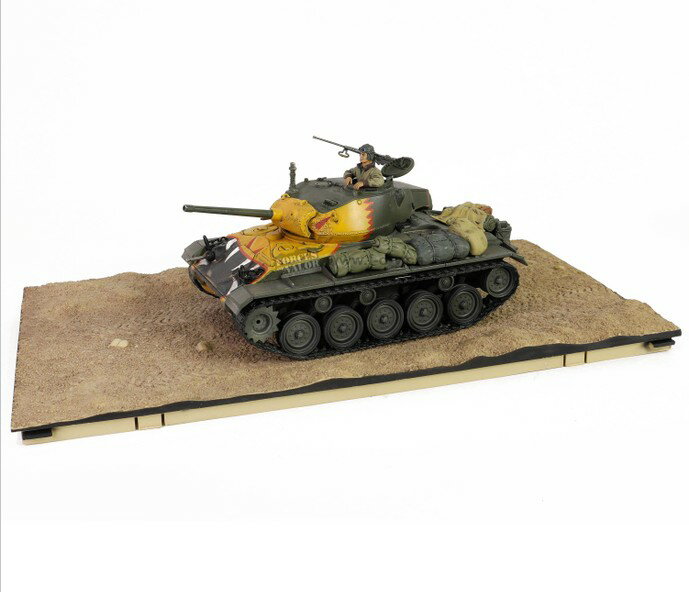 {保固一年 可打統編}FOV1/32美國陸軍M24霞飛輕型坦克車 韓國漢江第79坦克營 合金模型