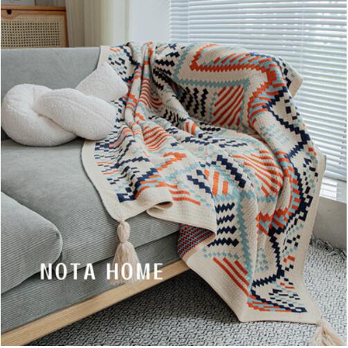 北歐風辦公室空調毯針織毯蓋腿毛毯全身披肩宿舍午睡小毯子非純棉