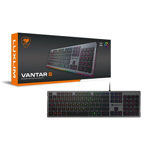 【最高折200+跨店點數22%回饋】COUGAR 美洲獅 VANTAR S 剪刀腳 RGB薄膜式電競鍵盤