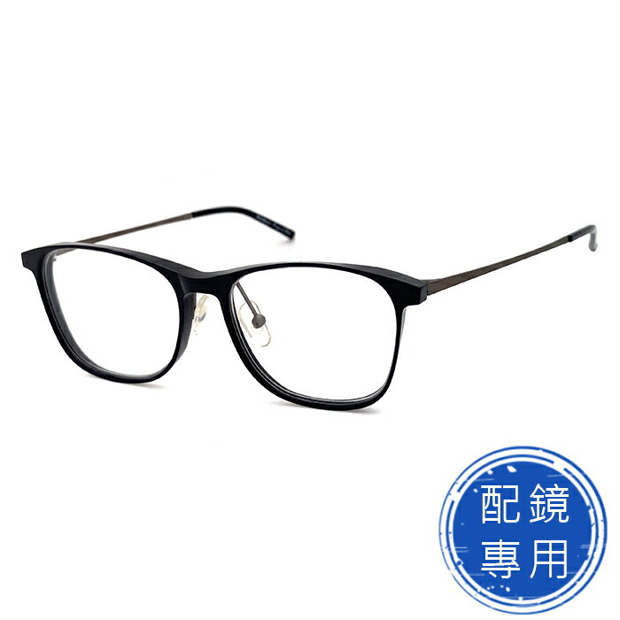 光學眼鏡 知名眼鏡行(回饋價)-經典黑框光學鏡框 薄鋼+板料鏡腳 15361高品質光學鏡框 (複合材質/全框)