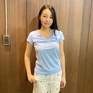 美國百分百【全新真品】Ralph Lauren 女 RL 短袖 T-shirt 小馬 V領T恤 素面 多色 B053