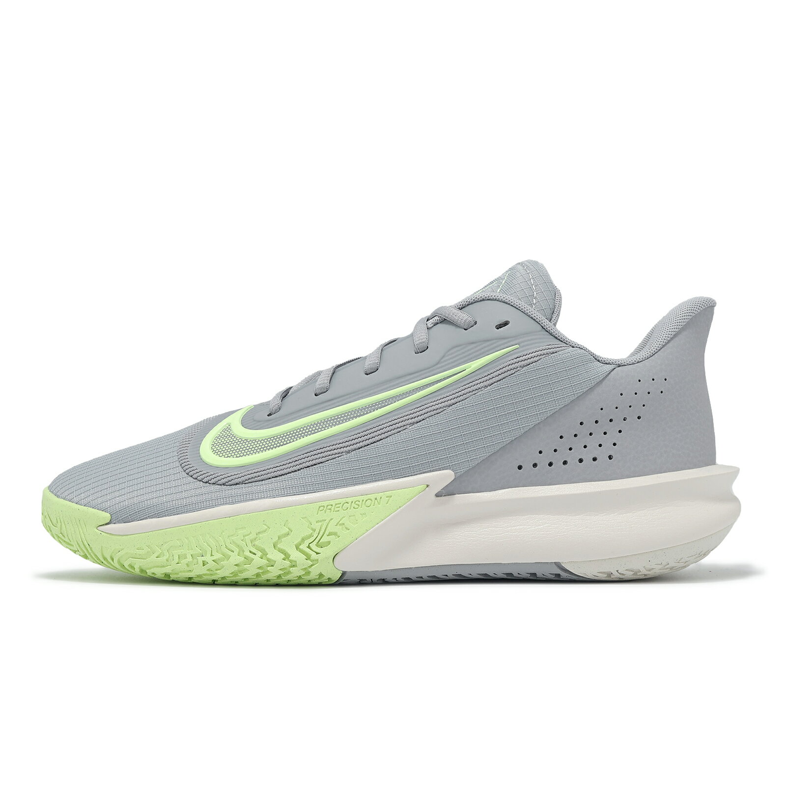 Nike 籃球鞋 Precision 7 VII 男鞋 灰 綠 回彈 運動鞋 低筒 HJ9153-002