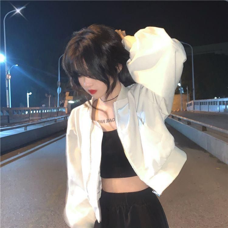 短款外套夾克衫女寬松韓版修身小眾小外套百搭炸街洋氣氣質春秋季