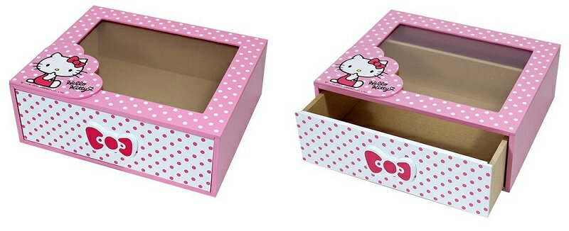 大賀屋 Hello Kitty 飾品盒 收納盒 首飾盒 抽屜 圓點風 三麗鷗 凱蒂貓 KT 正版授權 T0001 192