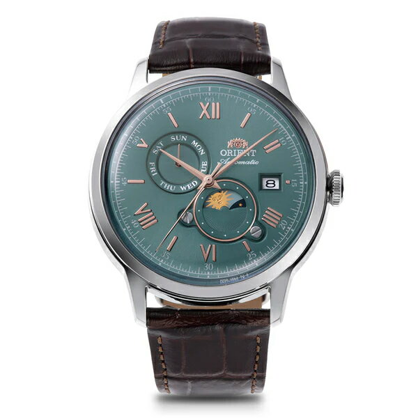 ORIENT 東方錶 RA-AK0805E 三針日月相機械腕錶 湖水綠 41.5 mm｜樂天全館特惠中★指定刷卡回饋10%