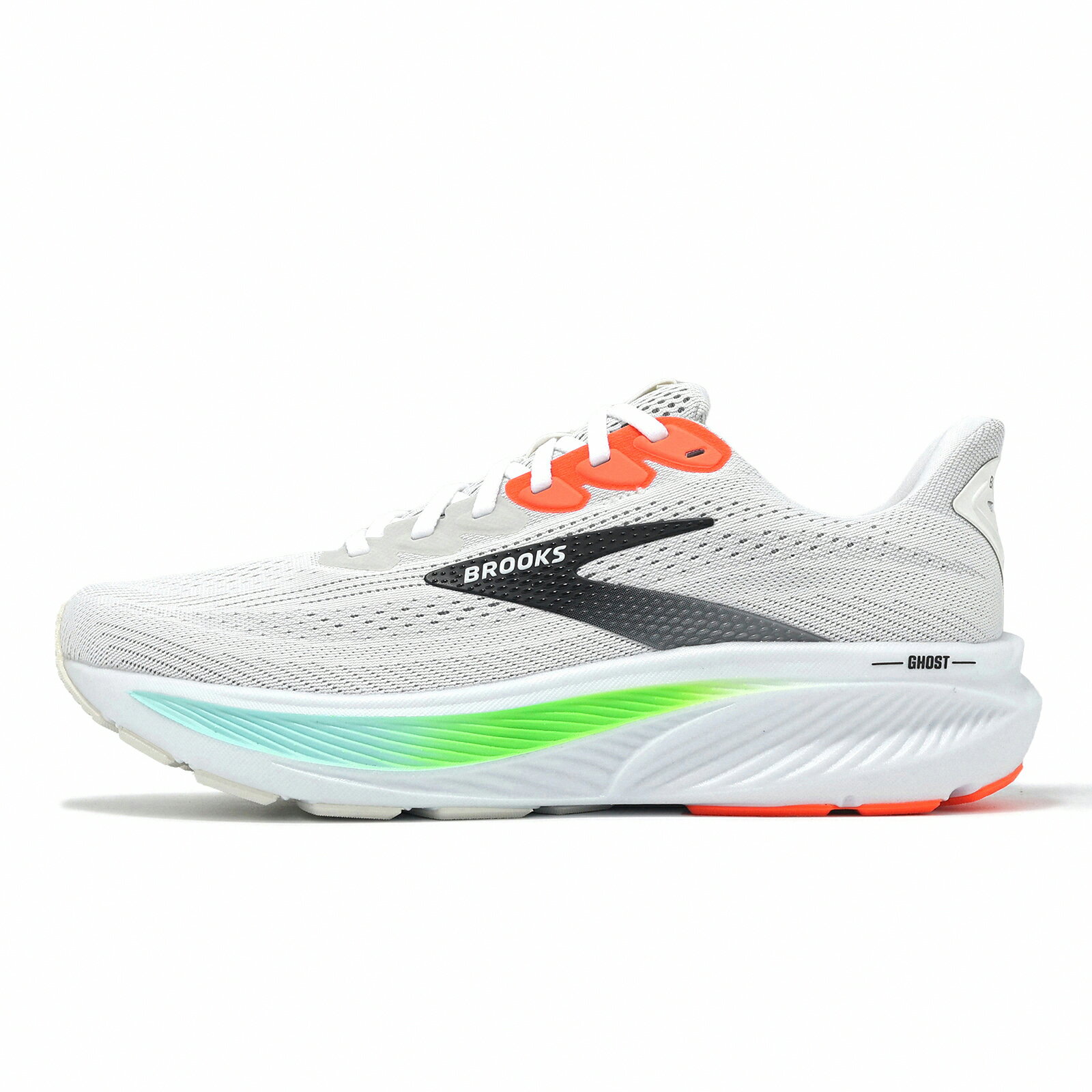 Brooks 慢跑鞋 Ghost 17 2E 男鞋 寬楦 灰 橘 魔鬼系列 緩衝 避震 運動鞋 1104422E112