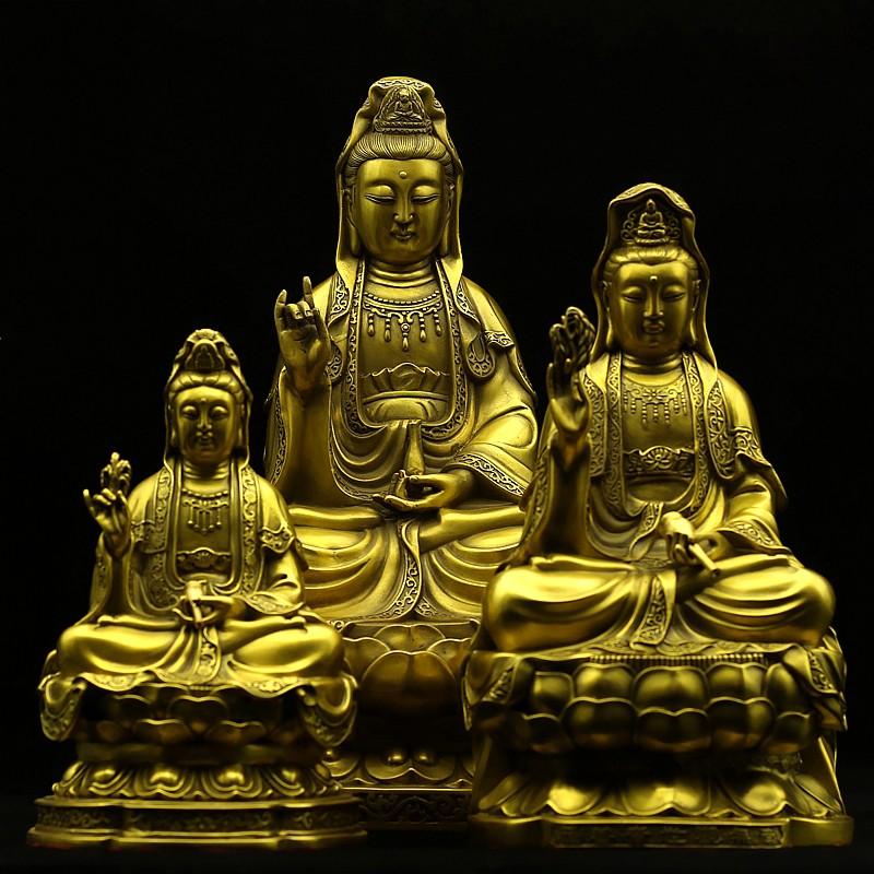 佛具佛教宗教用品祥獅品牌純銅佛像觀世音菩薩滴水觀音菩薩佛像神像