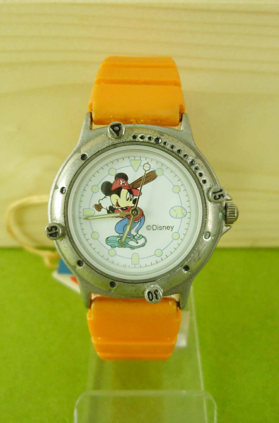 【震撼精品百貨】米奇/米妮 Micky Mouse 手錶-米奇划滑板-橘色錶帶 震撼日式精品百貨