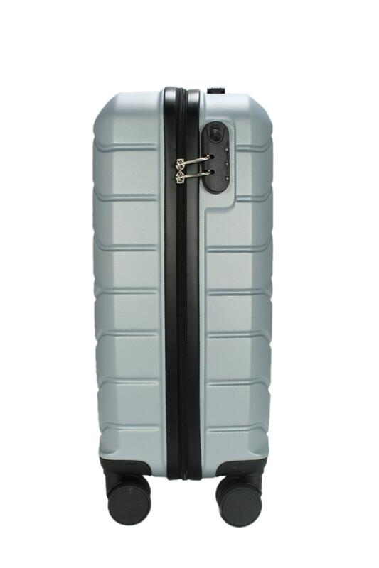 ~雪黛屋~Eason 20吋行李箱360度靜音輪ABS防刮簡約橫條安全密碼鎖U048 2