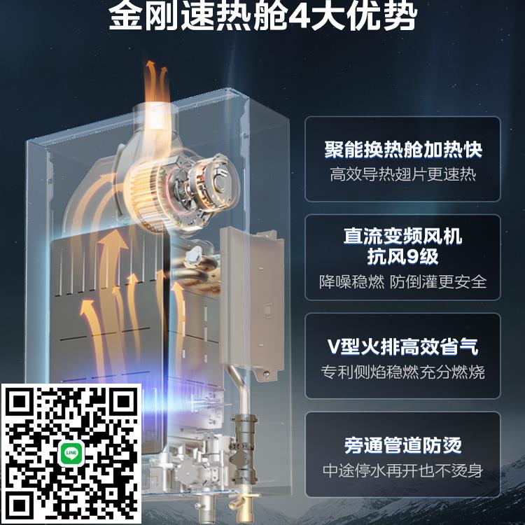 美的燃氣熱水器天然氣家用13L洗澡恆溫液化氣節能強排12升16升HAF