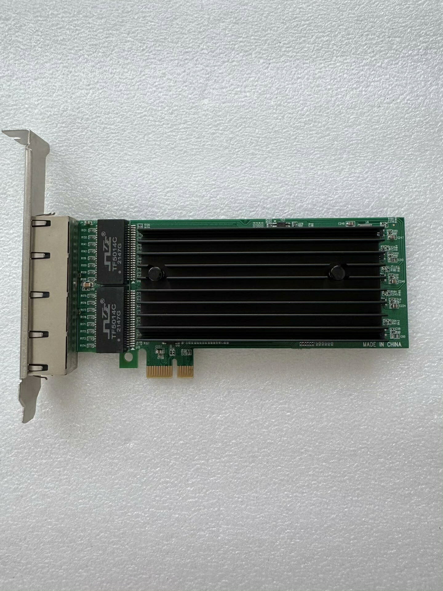 PCI E四口千兆獨立網絡卡 Intel 82576晶片 1X插槽 高效能電口網絡卡 商用伺服器 遊戲主機 多工處理 穩定低延遲