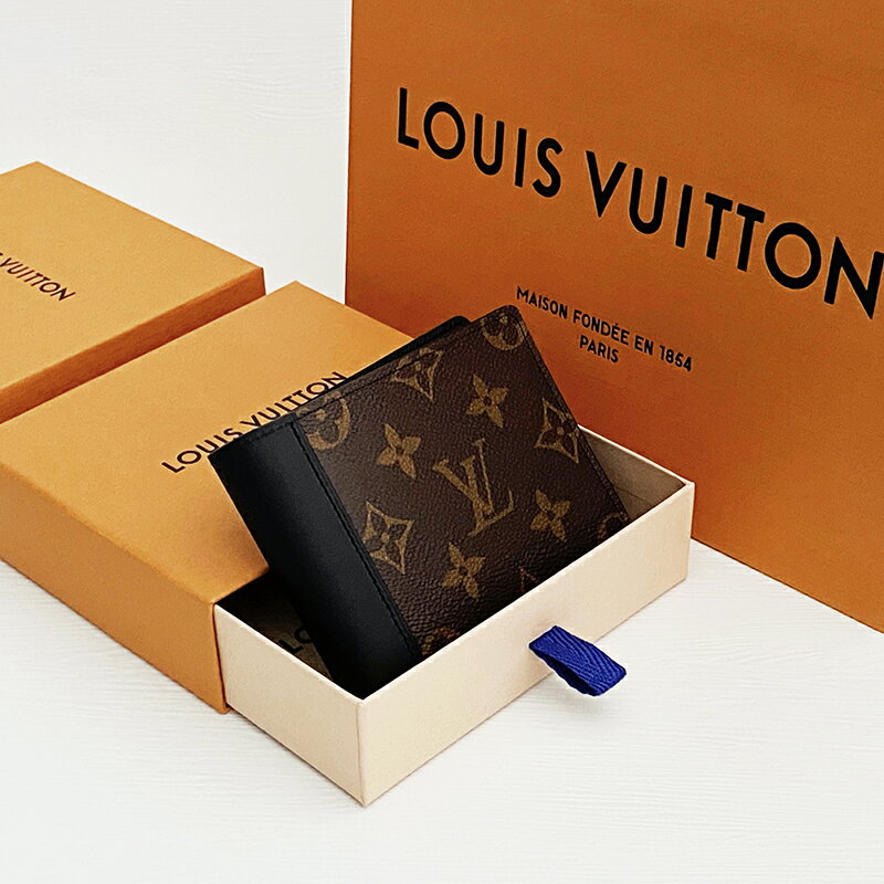 美國百分百【全新真品】Louis Vuitton 短夾 長夾 專櫃精品 LV 錢包 LOGO印花 咖啡 CW43