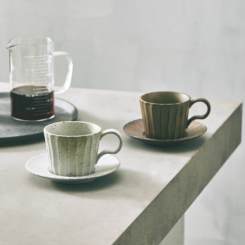 新款意式咖啡杯碟日式復古懷舊手工粗陶條紋花茶牛奶馬克杯1入