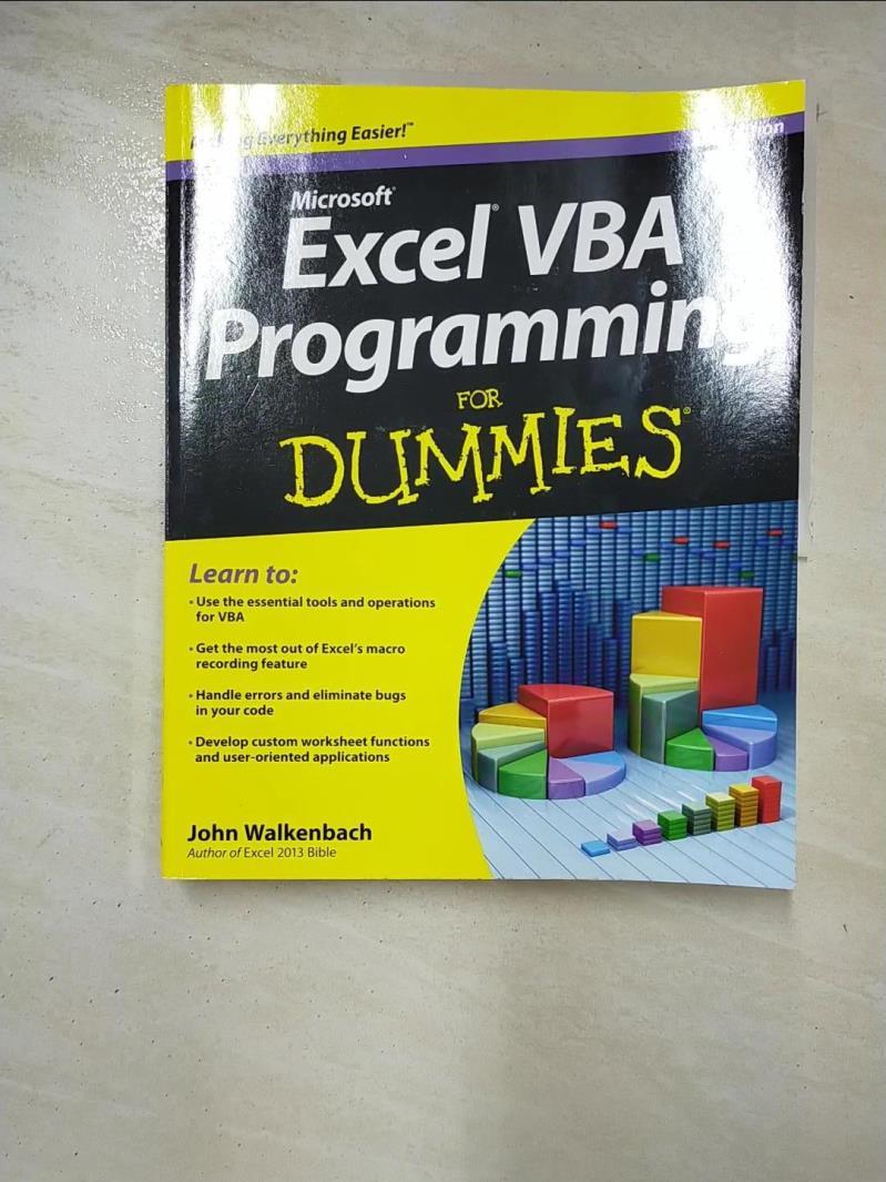 【書寶二手書T8／電腦 DOF】Excel VBA Programming for Dummies Walkenbach, John