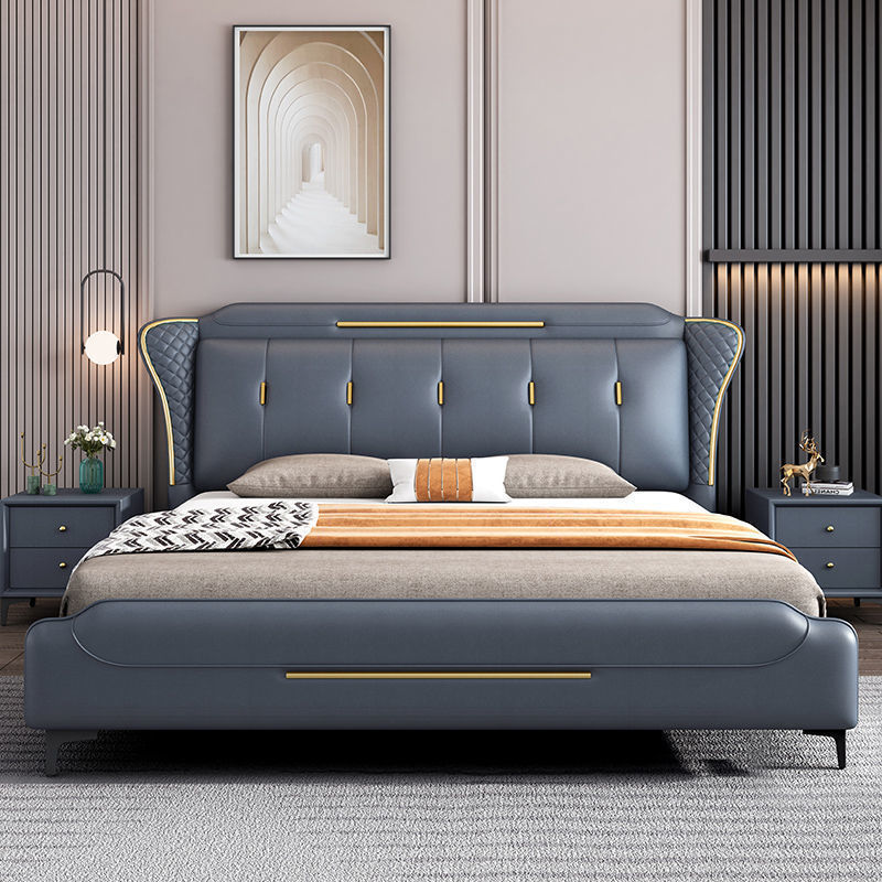優樂悅~臥室軟體床1.8米雙人床免洗科技布床氣壓高箱儲物婚床主臥布藝床