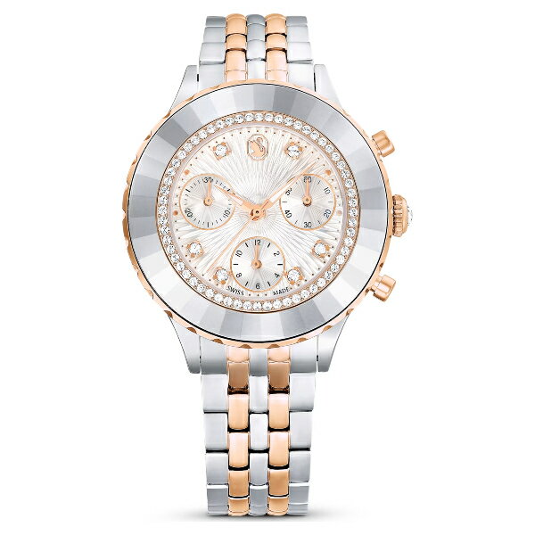 Swarovski 施華洛世奇 Octea Chrono 奢華時尚計時腕表 5672937/ 玫瑰金、銀款 /37mm｜樂天全館特惠中★指定刷卡回饋10%